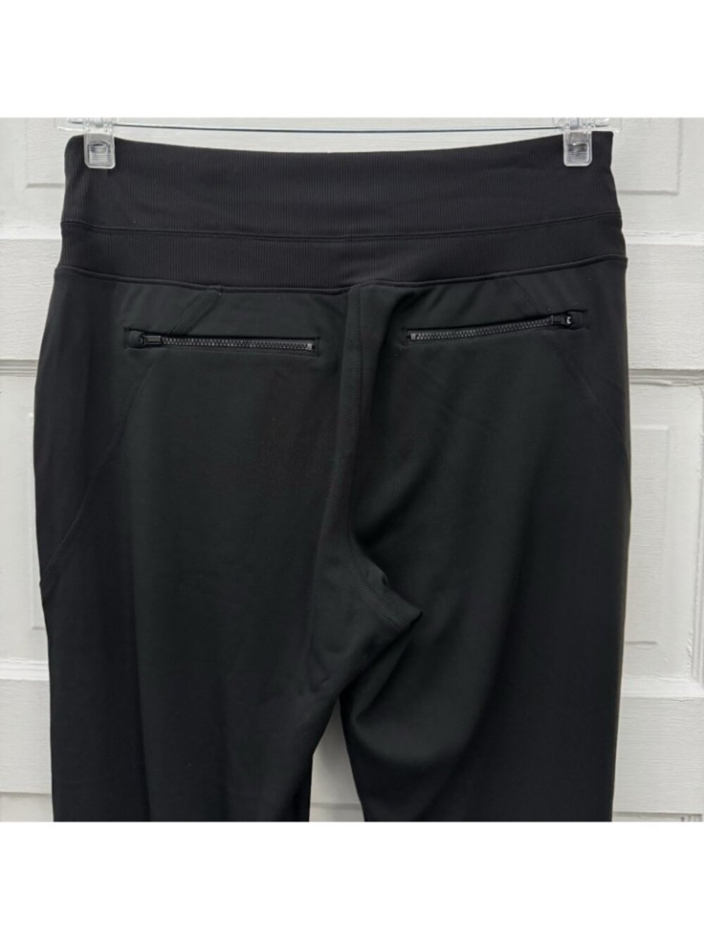 Athleta Venice High Rise Jogger Pants Medium Petite Black Zip Pockets - Picture 7 of 16